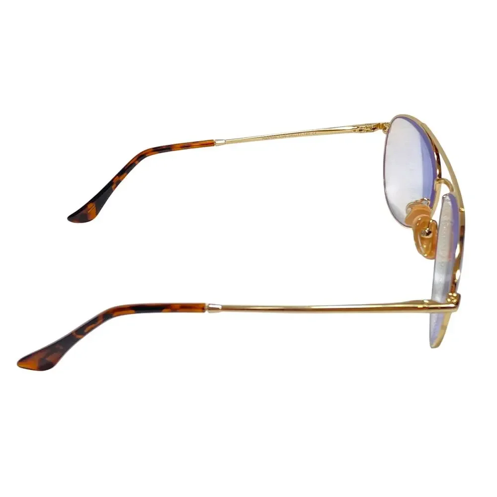 Ray-Ban RBPILOT RB6456 Gold Aviator Eyeglasses Frames Only 54-17-140 Italy